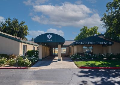 The front entrance to Vintage Faire Residential