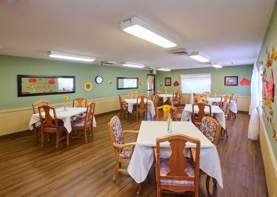 The dining room at Vintage Faire